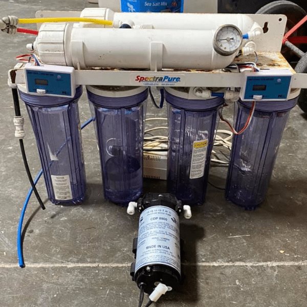 RODI water filtration system for reef aquarium.